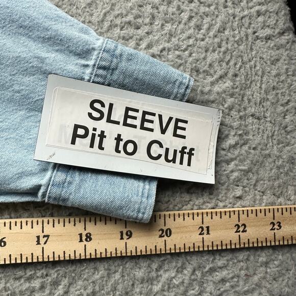 Vintage Mickey Unlimited Disney Denim Button Down Shirt Mens 2XL Goofy Chambray - Picture 4 of 12